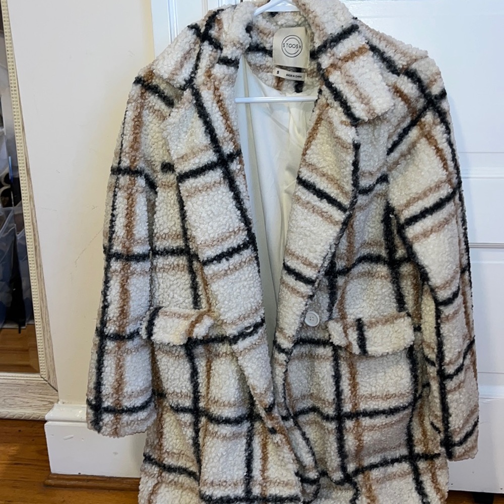 White Blue and Brown Jacket